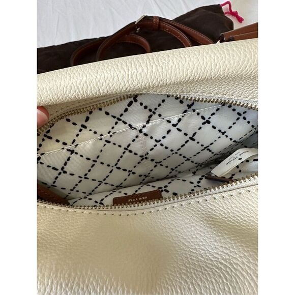 Kate Spade Grant Park Alida Shoulder Tote in bone/dkrst Taupe - Picture 10 of 11